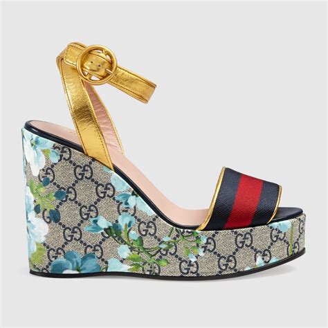 sandali platform gucci|gucci platform wedge sandal.